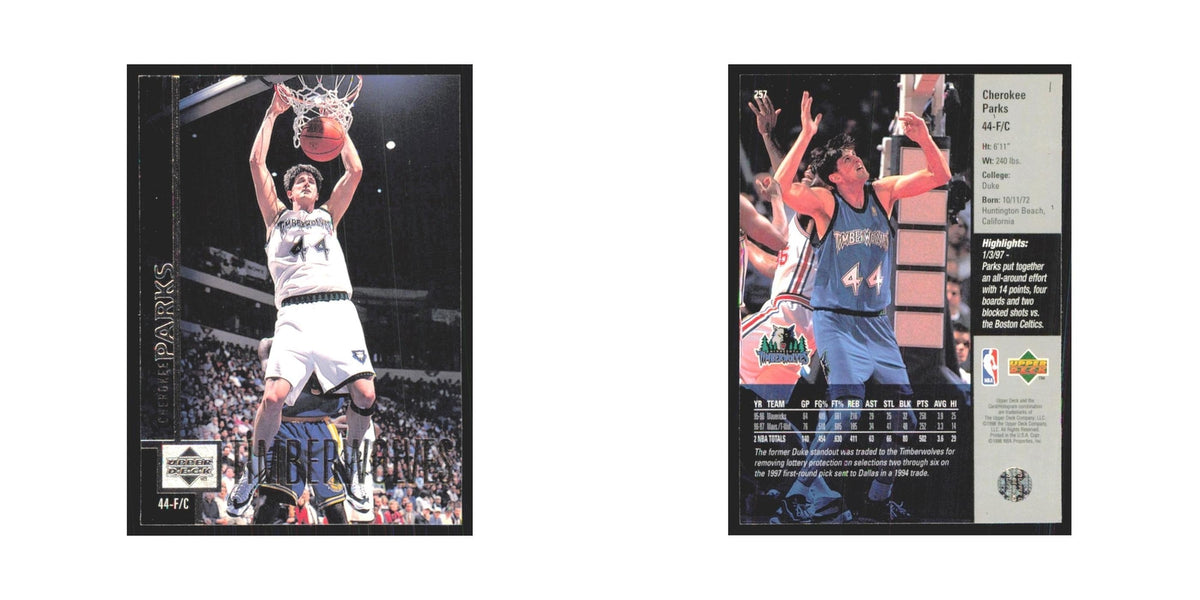 Cherokee Parks 1997 Upper Deck #257 Minnesota Timberwolves Basketball Card NM
