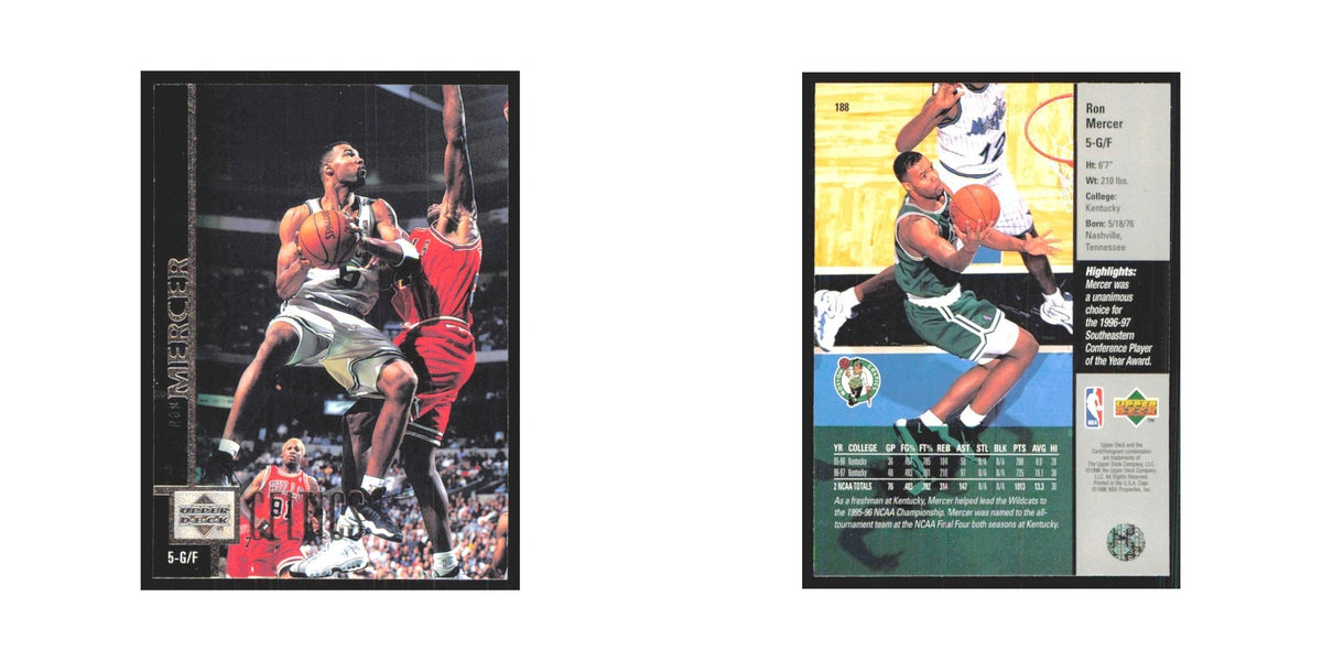 Ron Mercer 1997 Upper Deck #188 Boston Celtics Basketball Card NM
