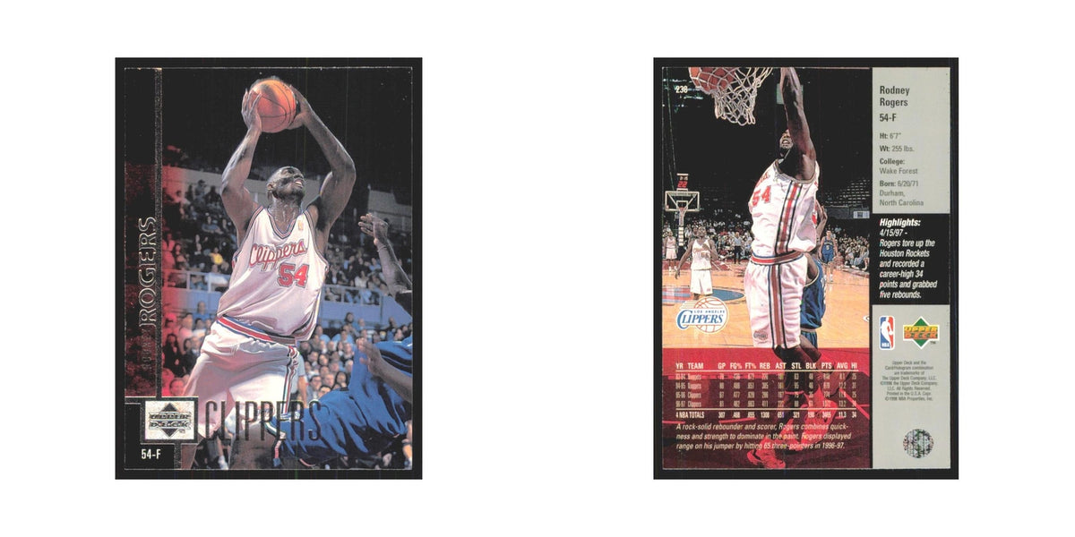 Rodney Rogers 1997 Upper Deck #238 Los Angeles Clippers Basketball Card NM