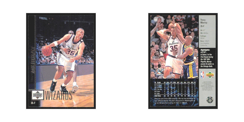 Tracy Murray 1997 Upper Deck #133 Washington Wizards Basketball Card NM