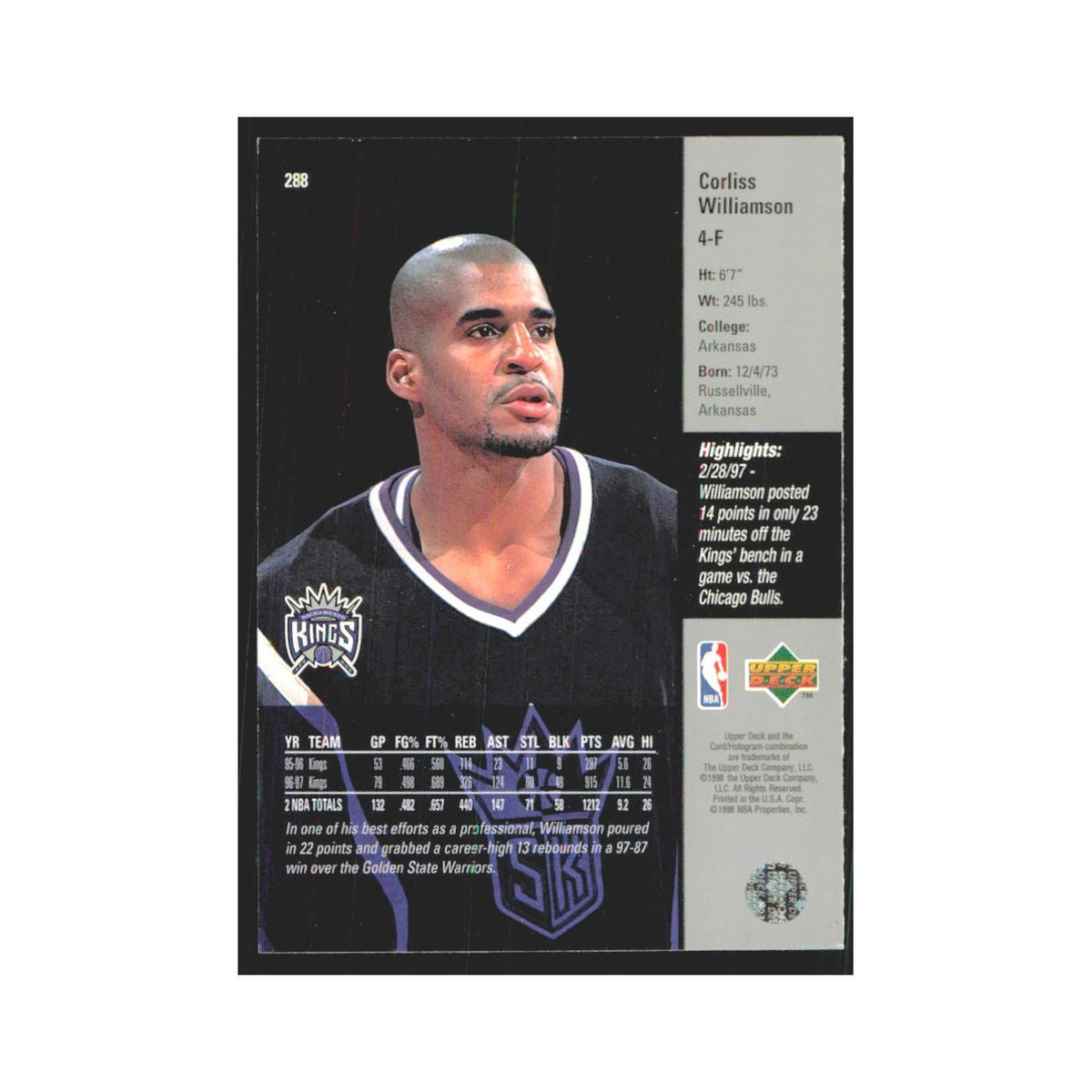 Chris Anstey 1997 Upper Deck #288 Dallas Mavericks Basketball Card NM