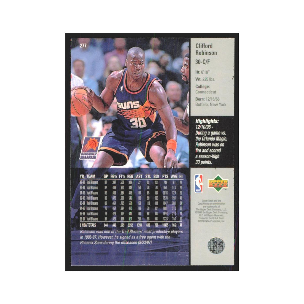 Clifford Robinson 1997 Upper Deck #277 Phoenix Suns Basketball Card NM