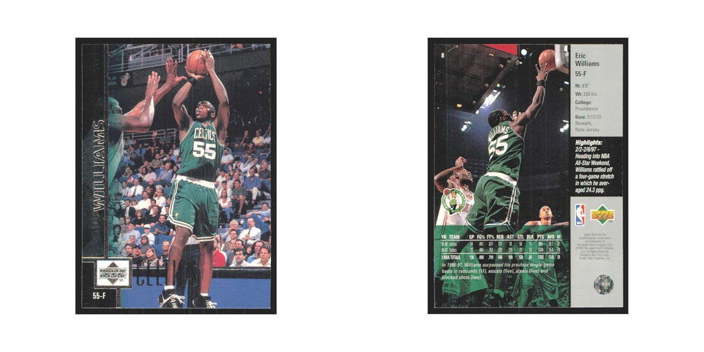 Eric Williams 1997 Upper Deck #8 Boston Celtics Basketball Card NM