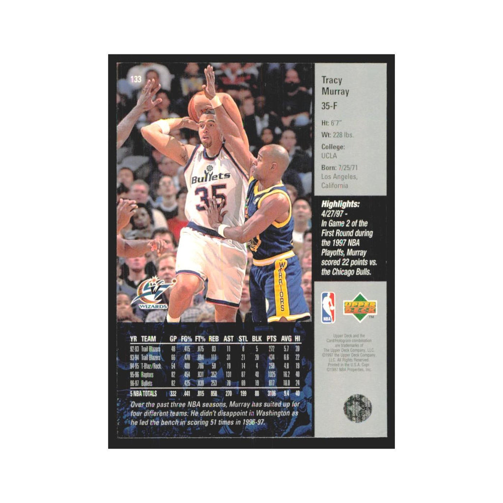 Tracy Murray 1997 Upper Deck #133 Washington Wizards Basketball Card NM