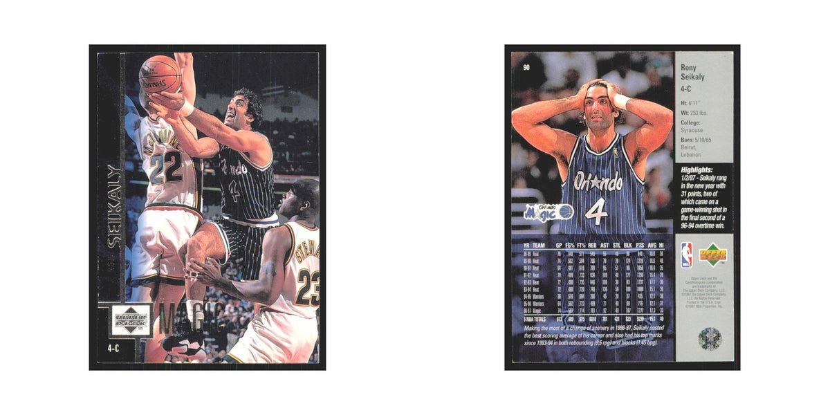Rony Seikaly 1997 Upper Deck #90 Orlando Magic Basketball Card NM