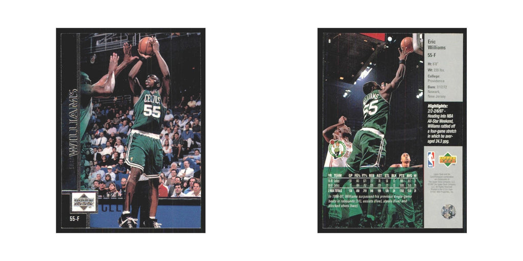 Eric Williams 1997 Upper Deck #8 Boston Celtics Basketball Card NM