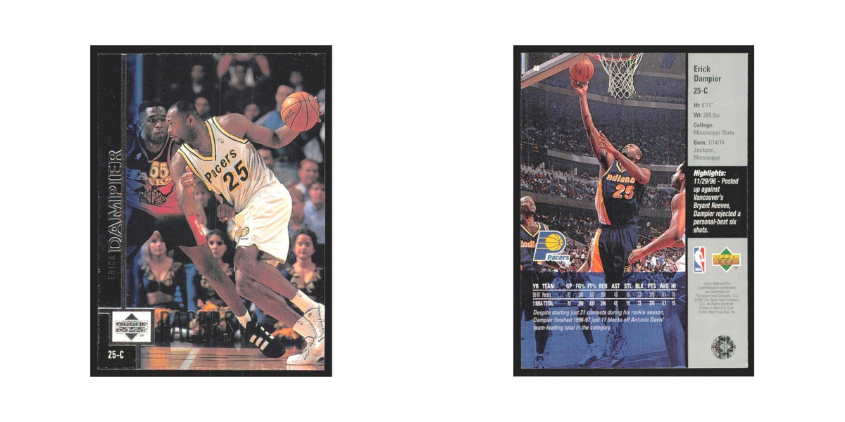 Erick Dampier 1997 Upper Deck #25 Indiana Pacers Basketball Card NM