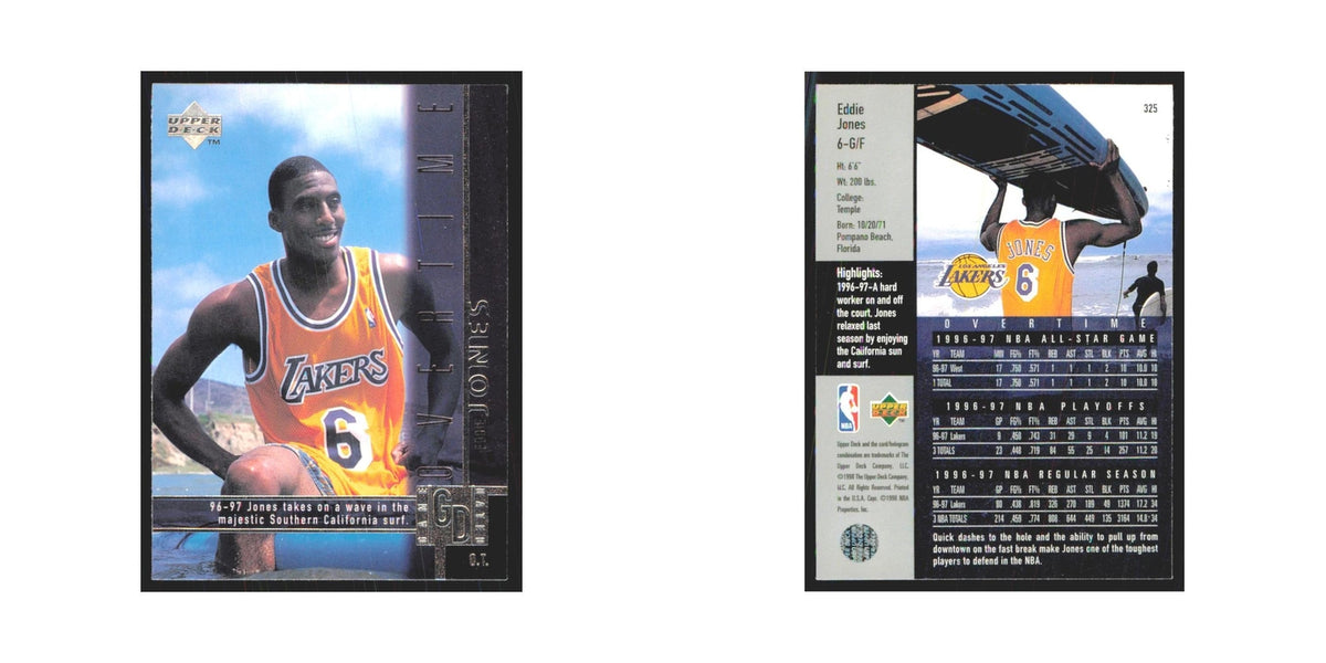 Eddie Jones 1997 Upper Deck #325 Los Angeles Lakers Basketball Card NM