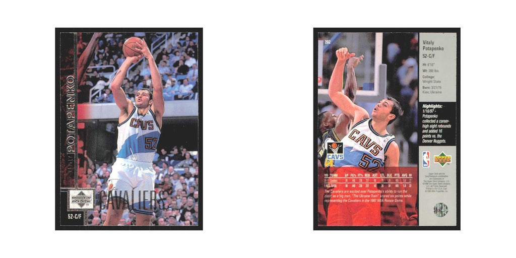 Vitaly Potapenko 1997 Upper Deck #202 Cleveland Cavaliers Basketball Card NM