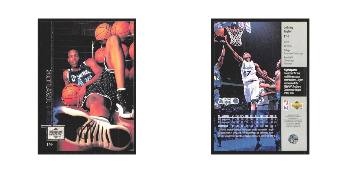 Johnny Taylor 1997 Upper Deck #270 Orlando Magic Basketball Card NM