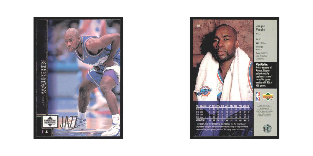Jacque Vaughn 1997 Upper Deck #307 Utah Jazz Basketball Card NM