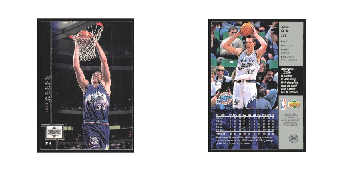 Adam Keefe 1997 Upper Deck #124 Utah Jazz Basketball Card NM