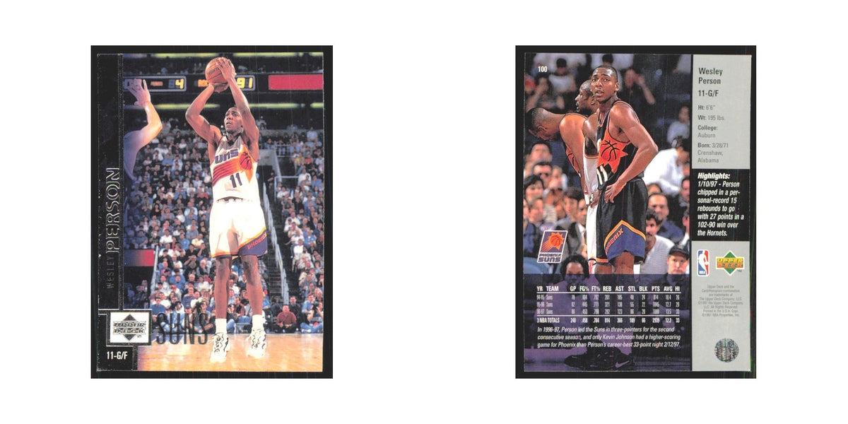 Wesley Person 1997 Upper Deck #100 Phoenix Suns Basketball Card NM