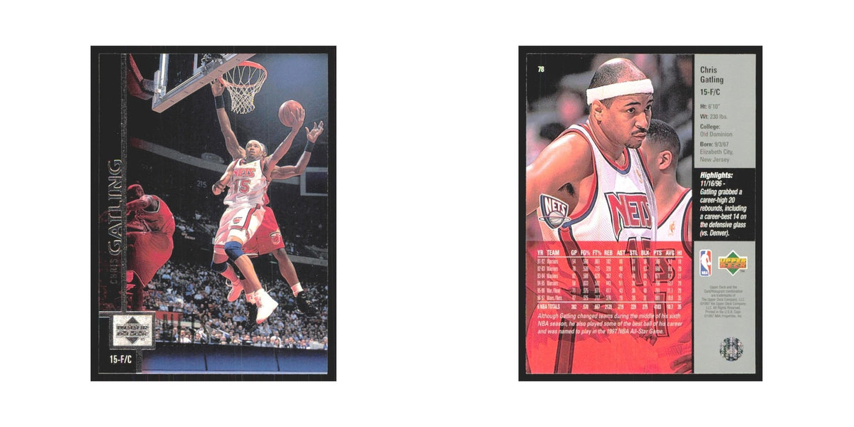 Chris Gatling 1997 Upper Deck #78 New Jersey Nets Basketball Card NM
