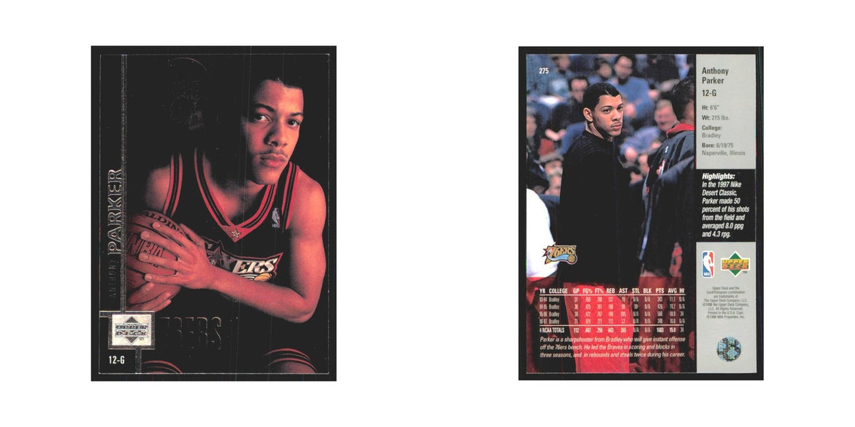 Anthony Parker 1997 Upper Deck #275 Philadelphia 76ers Basketball Card NM