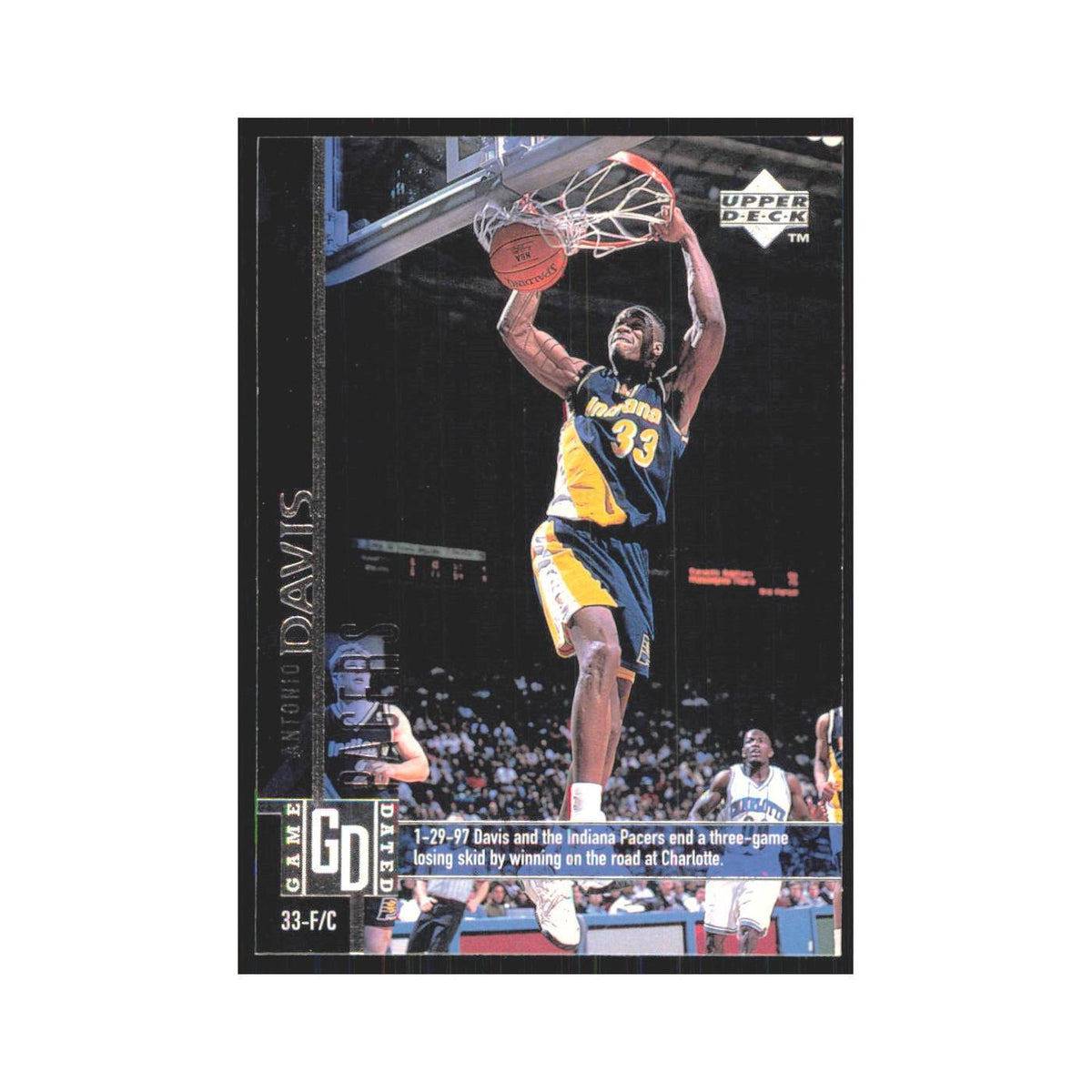 Antonio Davis 1997 Upper Deck #49 Indiana Pacers Basketball Card NM