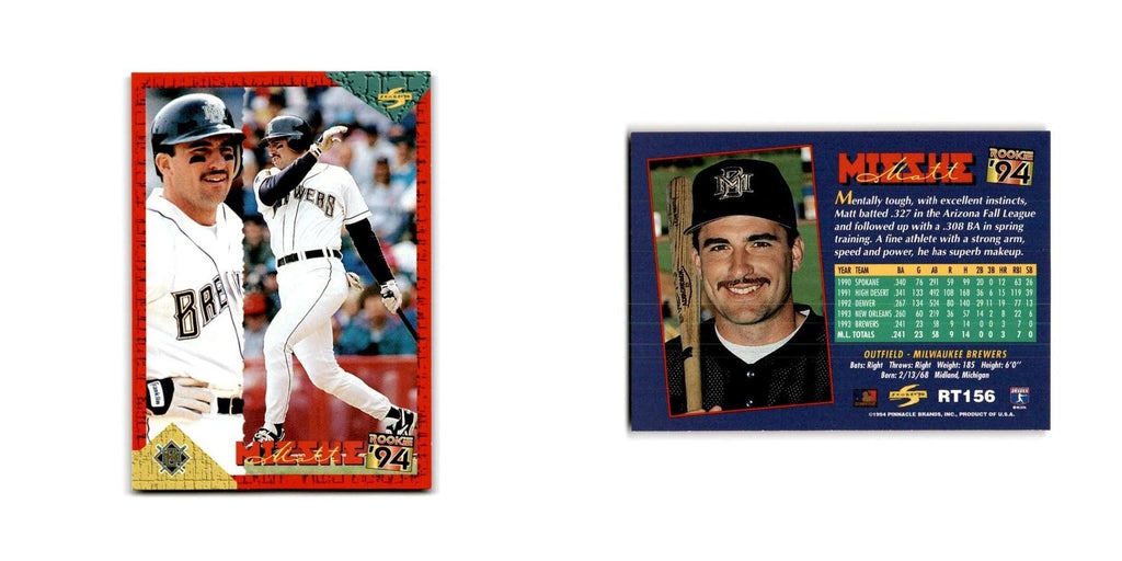 Matt Mieske Rookie 1994 Score Rookie & Traded #RT156 Milwaukee Brewers NM