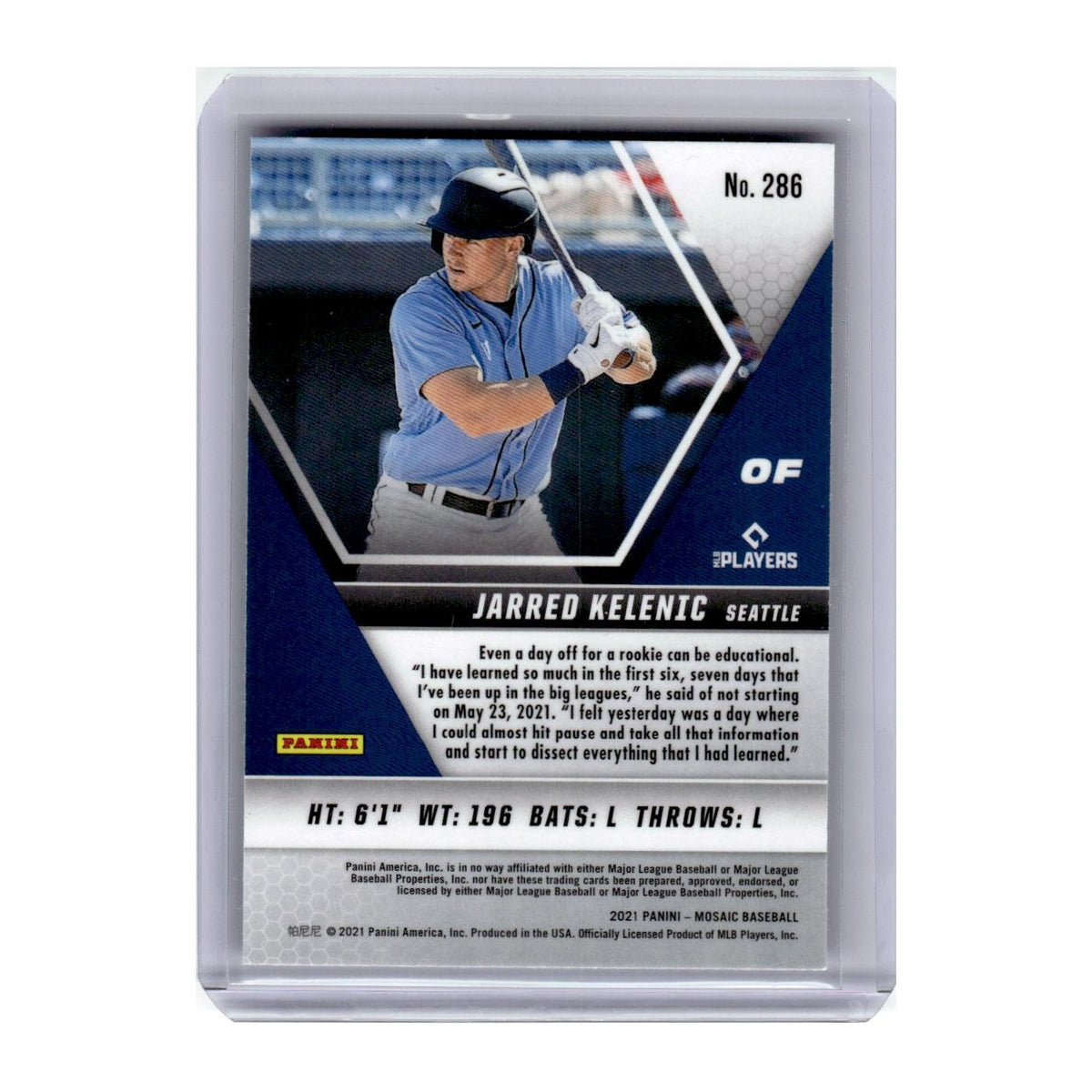 2021 Panini Mosaic Jarred Kelenic Mariners #286