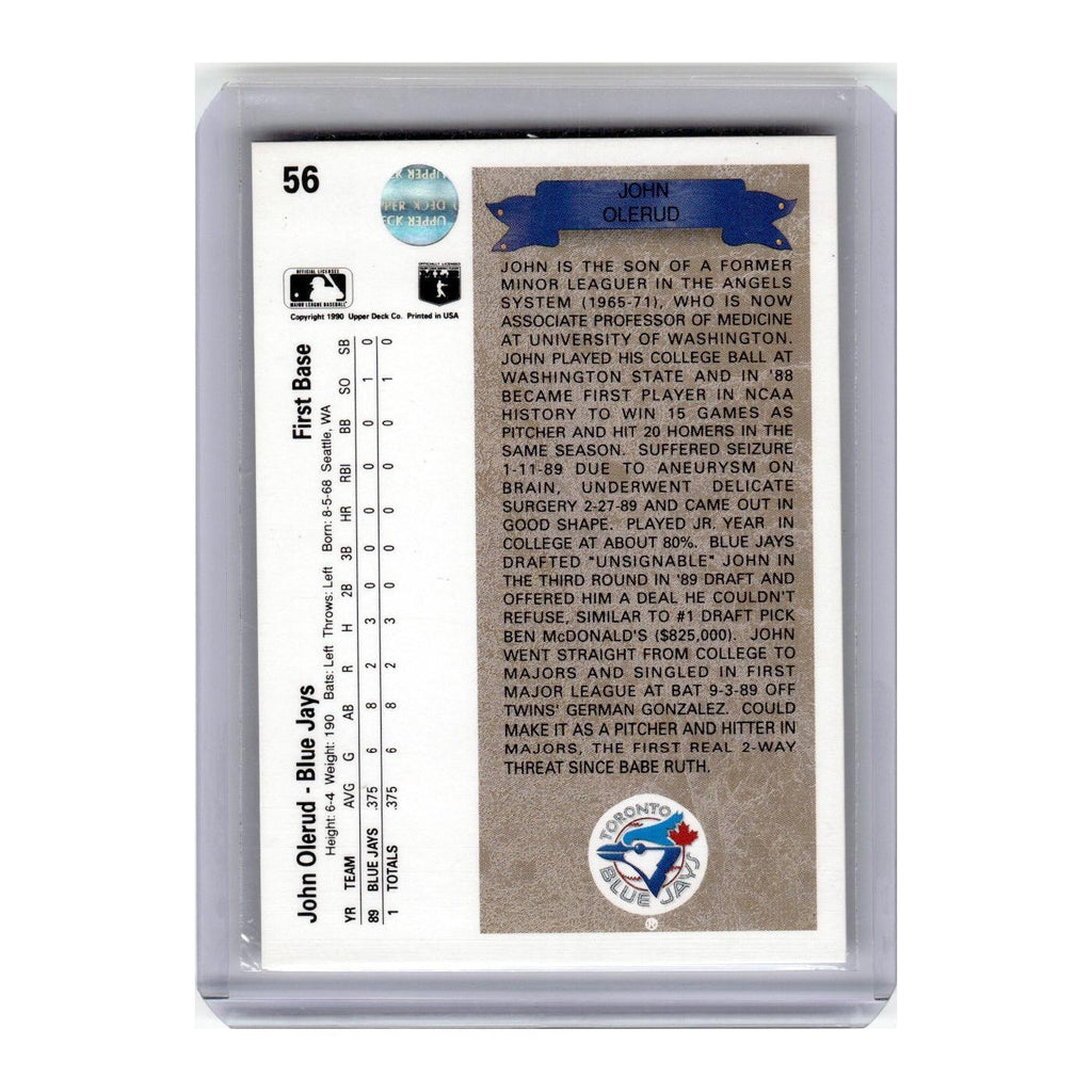 1990 Upper Deck John Olerud RC Blue Jays #56