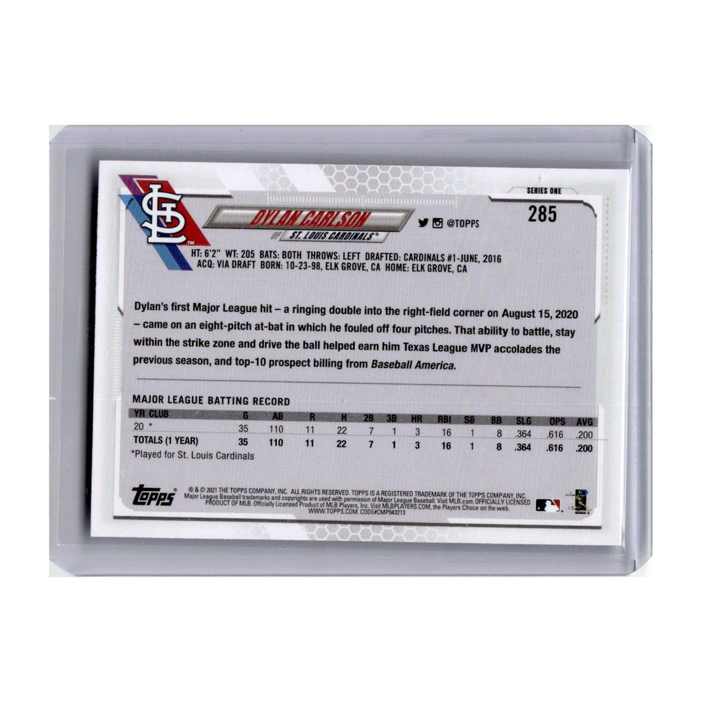 2021 Topps Dylan Carlson Cardinals #285