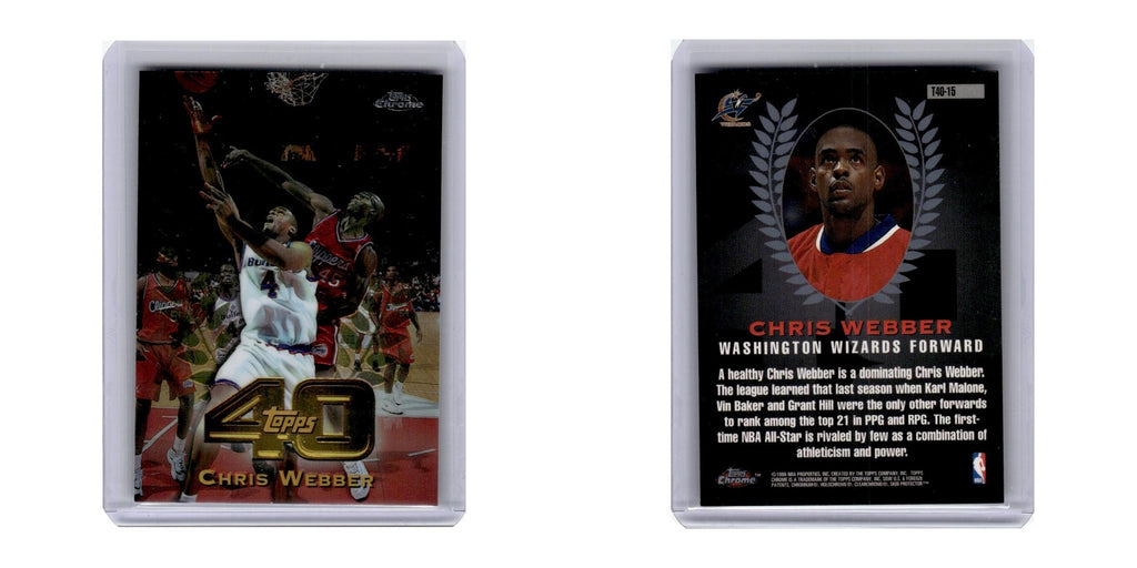 1997 Topps Chrome 40 Chris Webber Wizards #T40-15