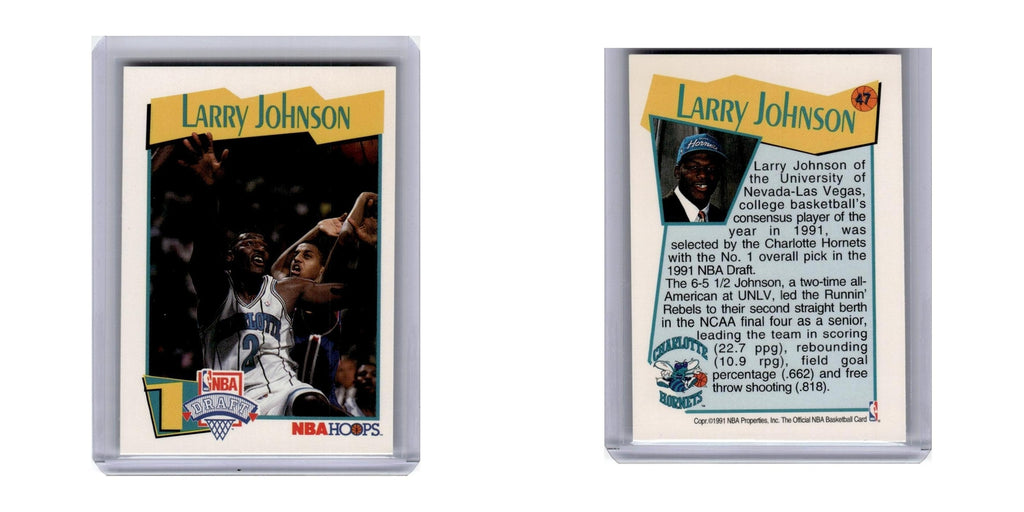 1991 Hoops Larry Johnson Hornets #47