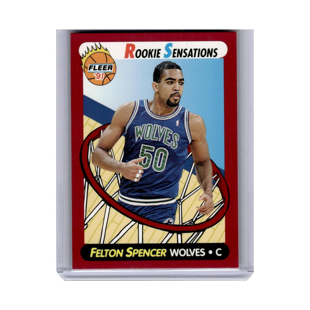 1991 Fleer Rookie Sensations Felton Spencer Timberwolves #6