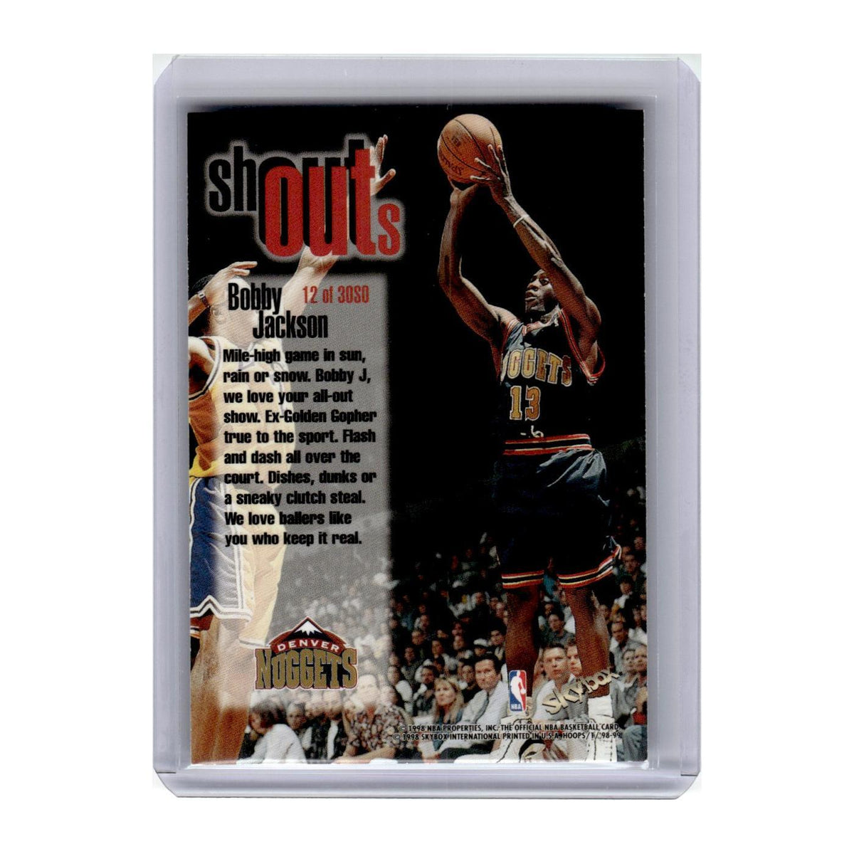 1998 Hoops Shout Outs Bobby Jackson Nuggets #12SO