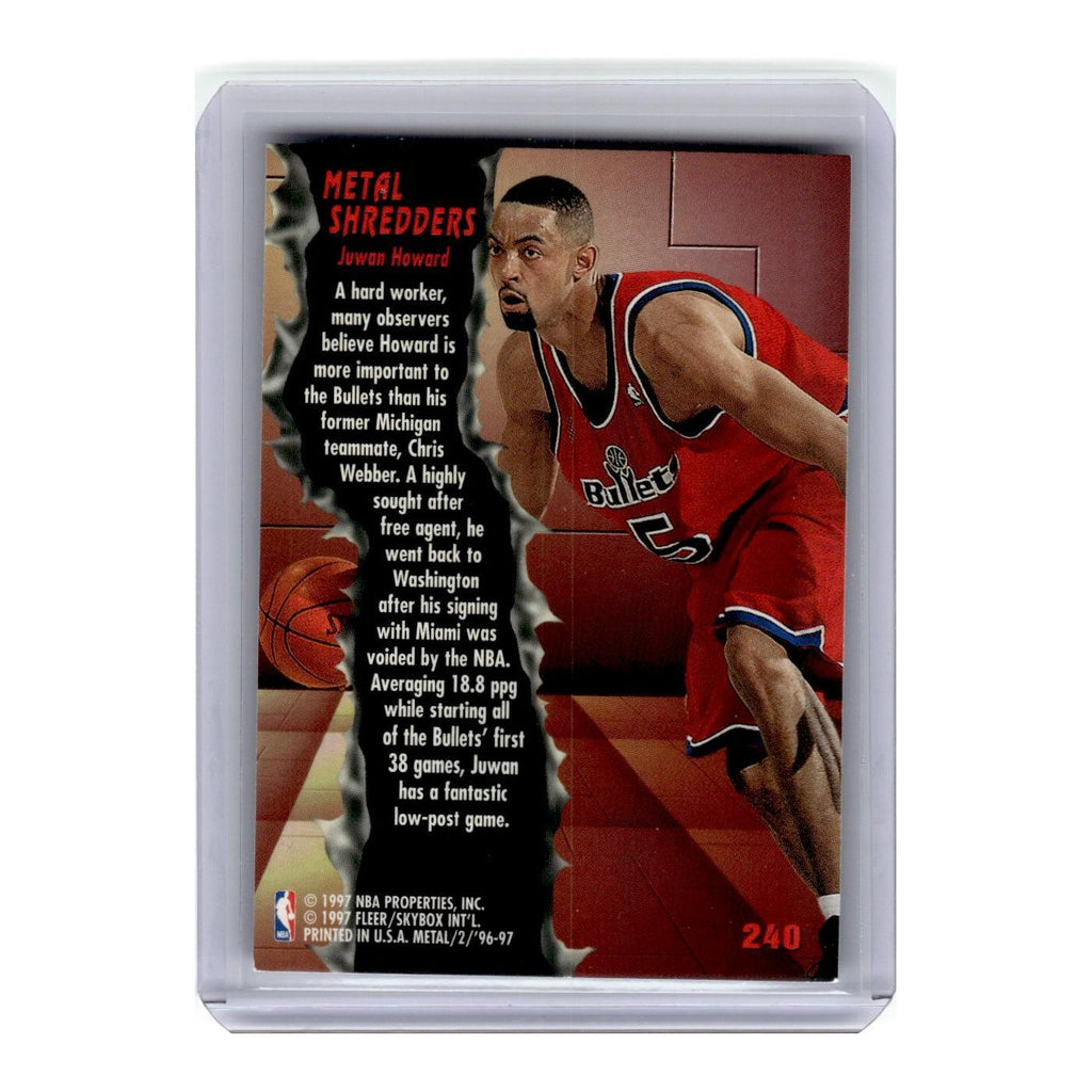 1996 Fleer Metal Juwan Howard Washington Bullets #240