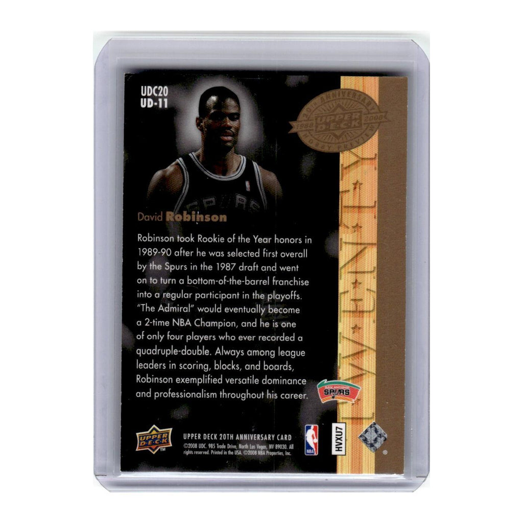 2008 Upper Deck David Robinson Spurs #UDC20/UD-11