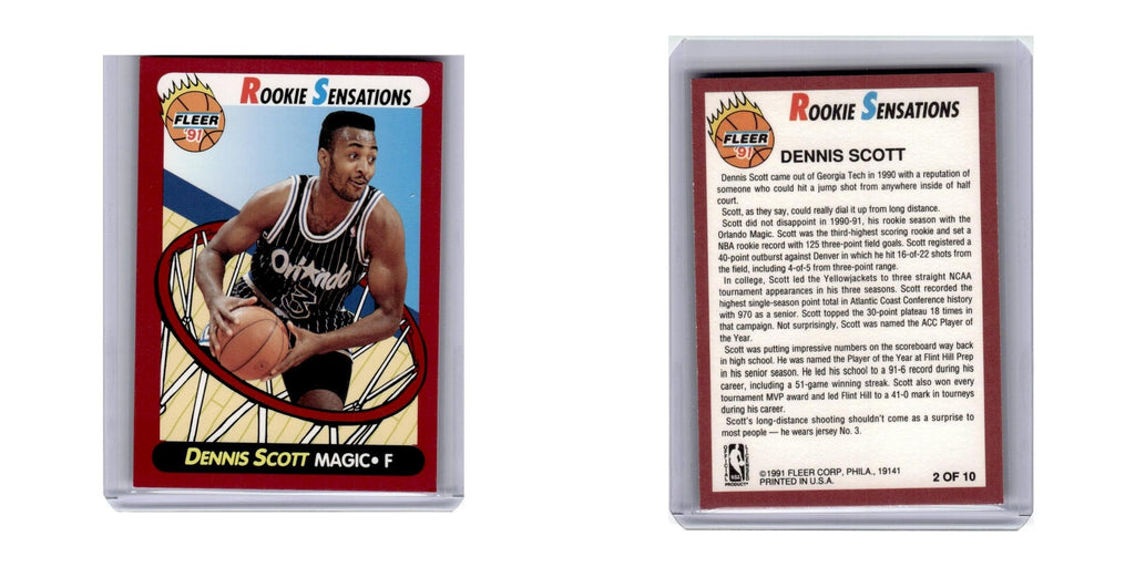 1991 Fleer Rookie Sensations Dennis Scott Magic #2