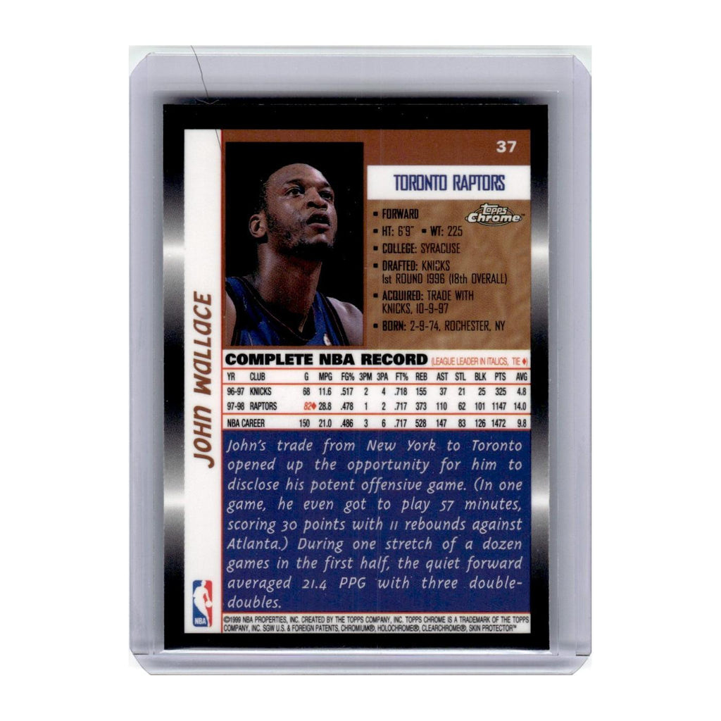 1998 Topps Chrome John Wallace Raptors #37