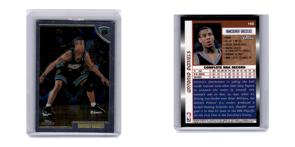 1998 Topps Chrome Antonio Daniels Vancouver Grizzlies #168