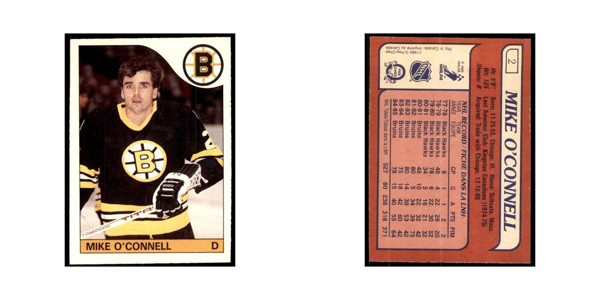 Mike O'Connell 1985 O-Pee-Chee #2 Boston Bruins Hockey Card NM