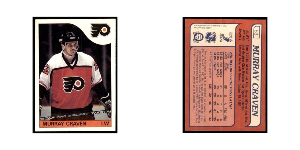 Murray Craven 1985 O-Pee-Chee #53 Philadelphia Flyers Hockey Card NM