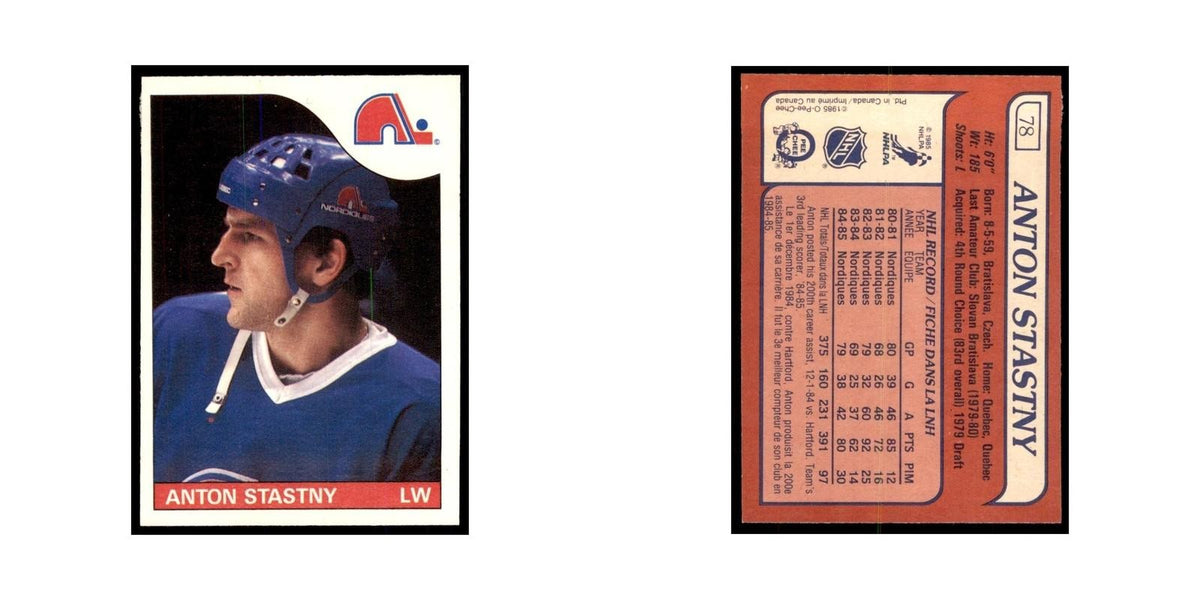 Anton Stastny 1985 O-Pee-Chee #78 Quebec Nordiques Hockey Card NM