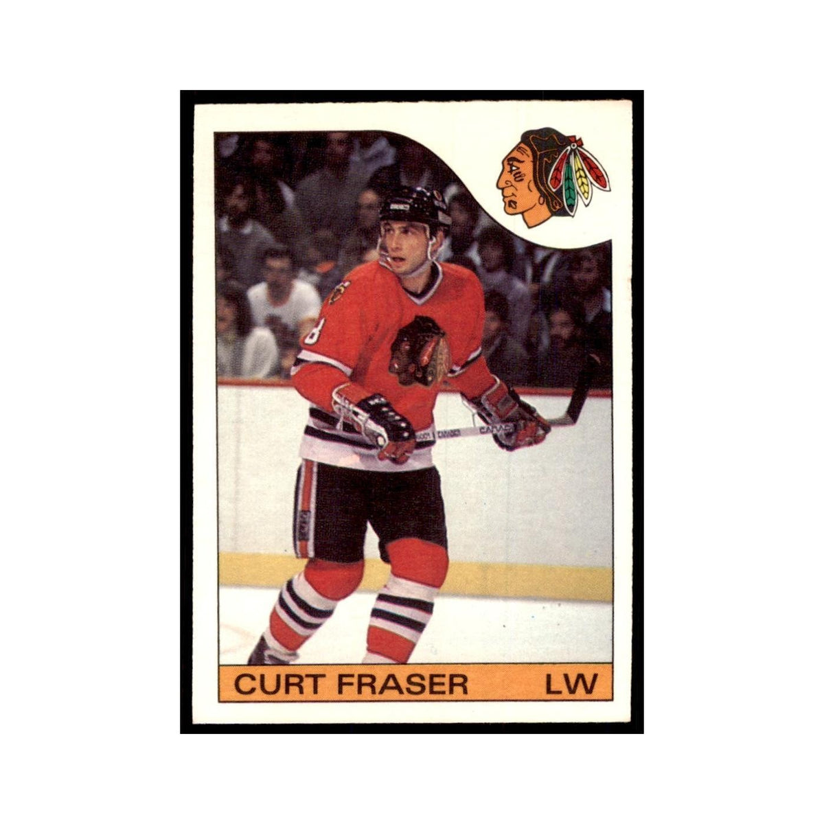 Curt Fraser 1985 O-Pee-Chee #3 Chicago Blackhawks Hockey Card NM