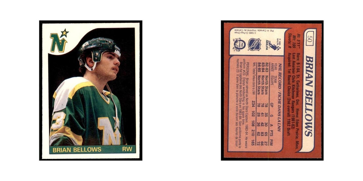 Brian Bellows 1985 O-Pee-Chee #50 Minnesota North Stars Hockey Card NM