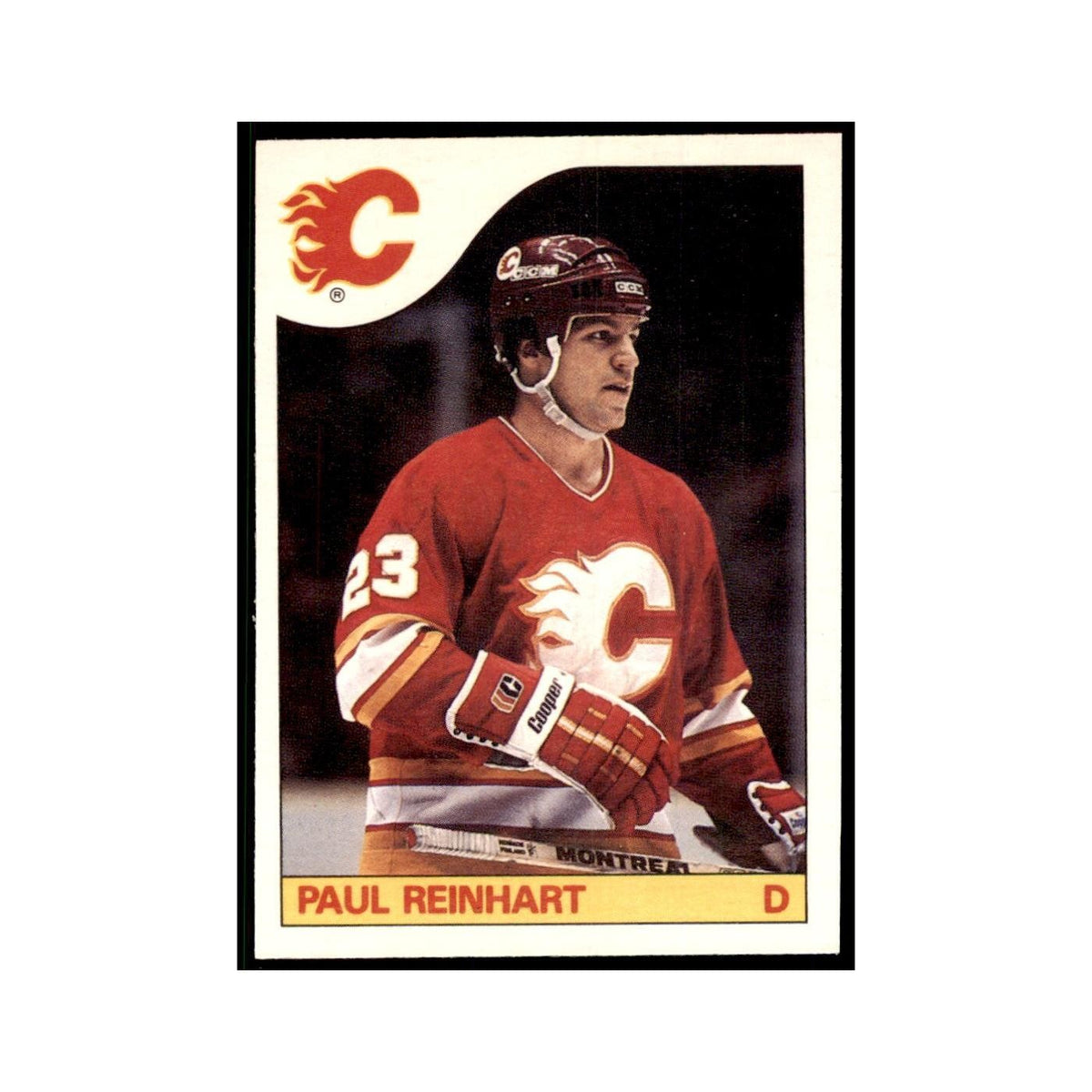 Paul Reinhart 1985 O-Pee-Chee #48 Calgary Flames Hockey Card NM