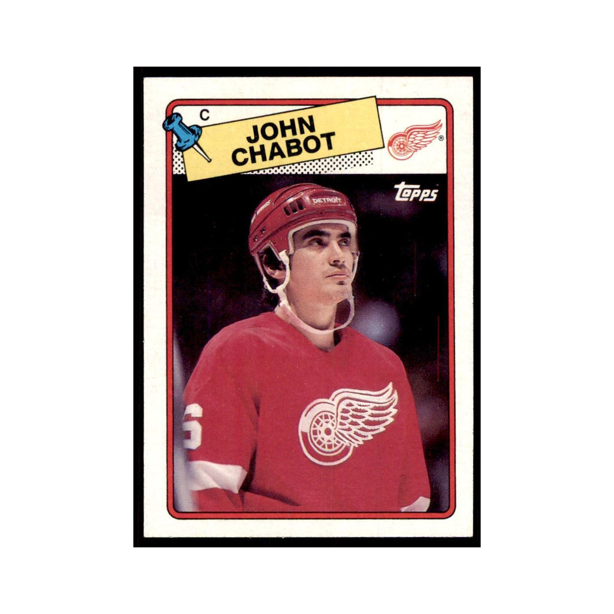 John Chabot 1988 Topps #39 Detroit Red Wings Hockey Card NM
