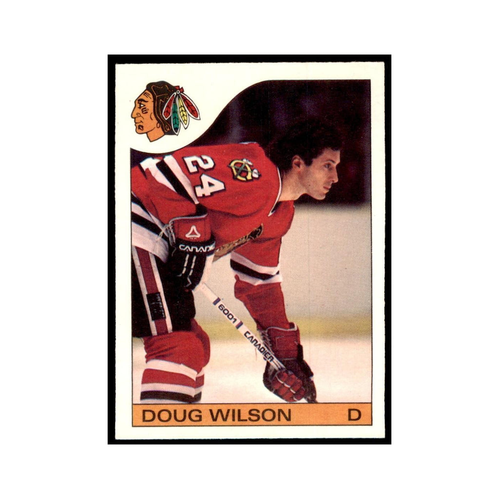 Doug Wilson 1985 O-Pee-Chee #45 Chicago Blackhawks Hockey Card NM