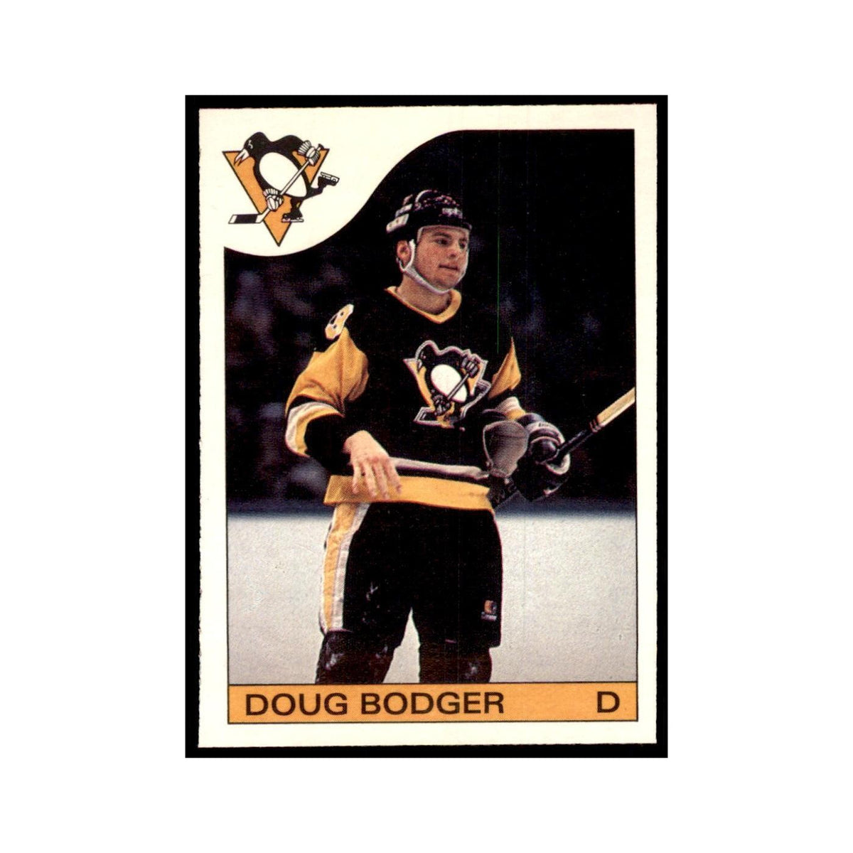 Doug Bodger Rookie 1985 O-Pee-Chee #38 Pittsburgh Penguins Hockey Card NM