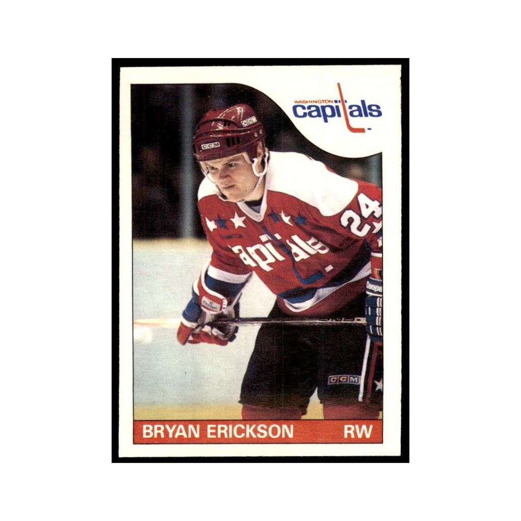 Bryan Erickson Rookie 1985 O-Pee-Chee #80 Washington Capitals Hockey Card NM