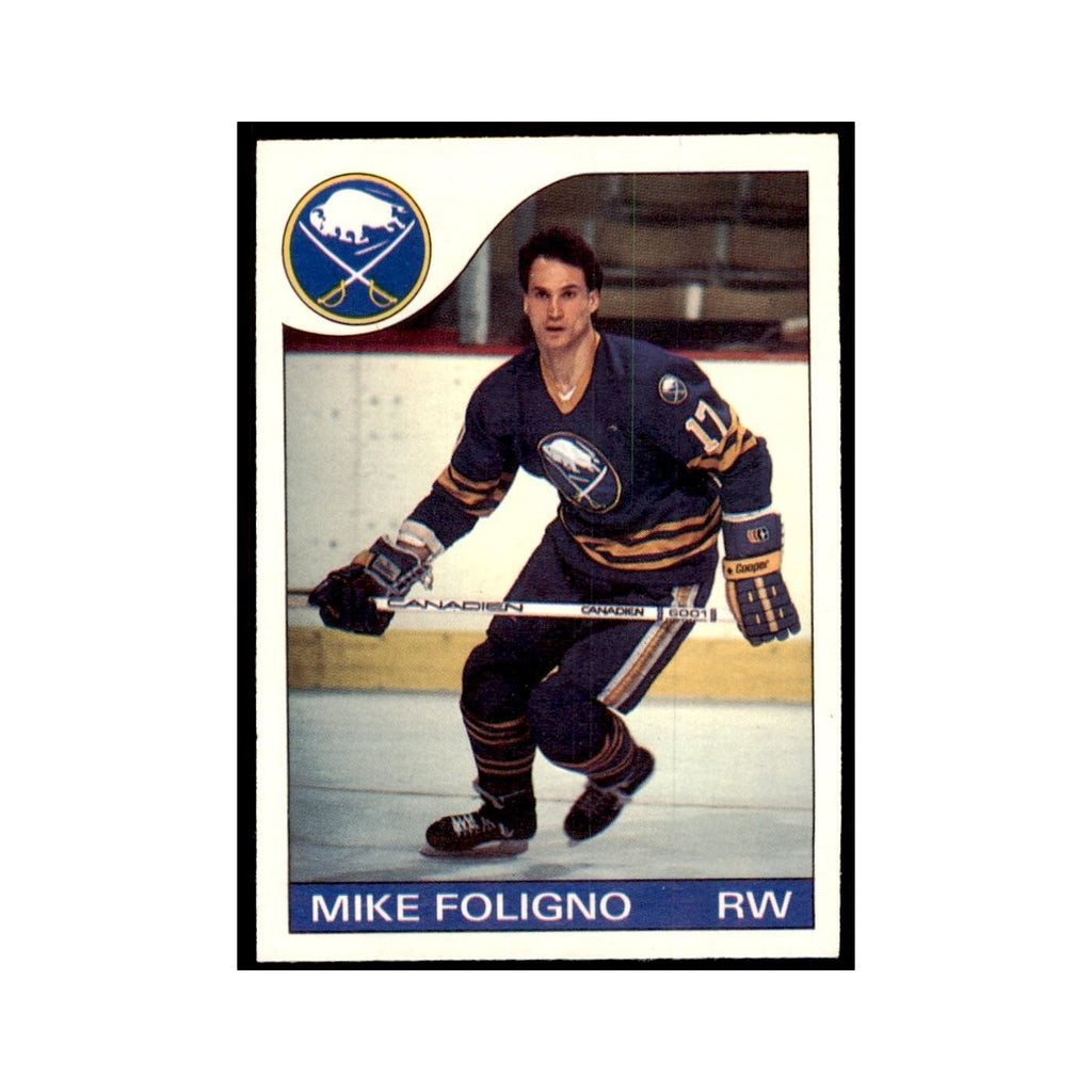 Mike Foligno 1985 O-Pee-Chee #17 Buffalo Sabres Hockey Card NM