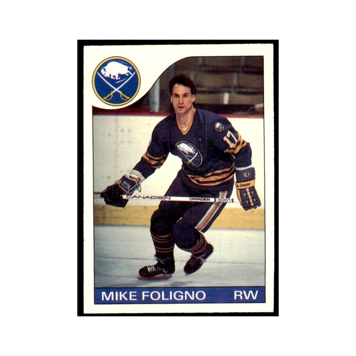 Mike Foligno 1985 O-Pee-Chee #17 Buffalo Sabres Hockey Card NM