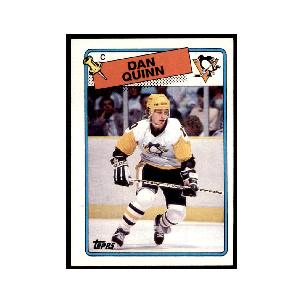 Dan Quinn 1988 Topps #41 Pittsburgh Penguins Hockey Card NM