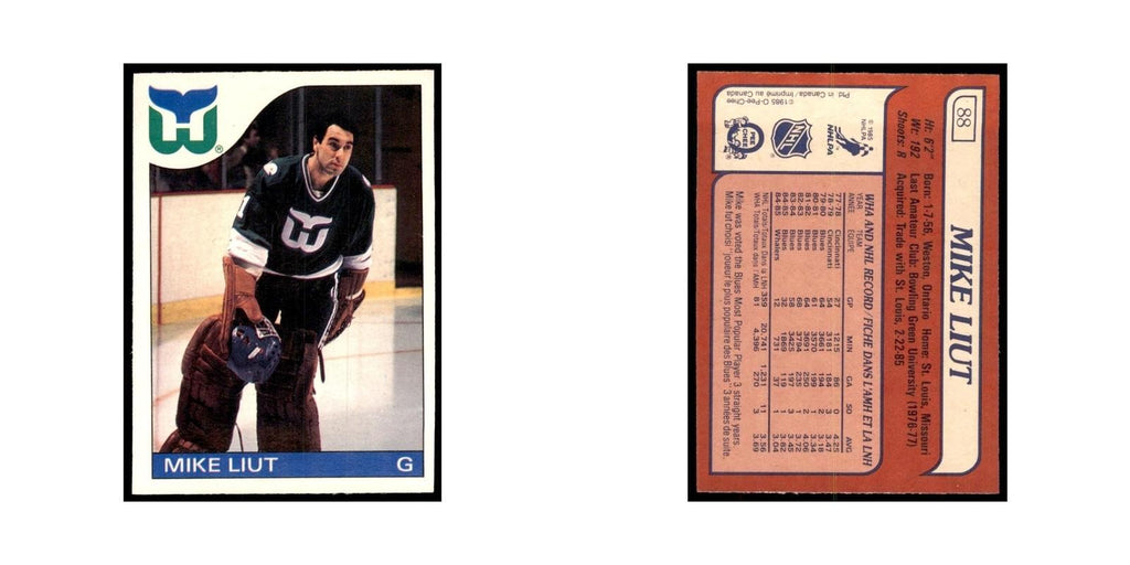 Mike Liut 1985 O-Pee-Chee #88 Hartford Whalers Hockey Card NM