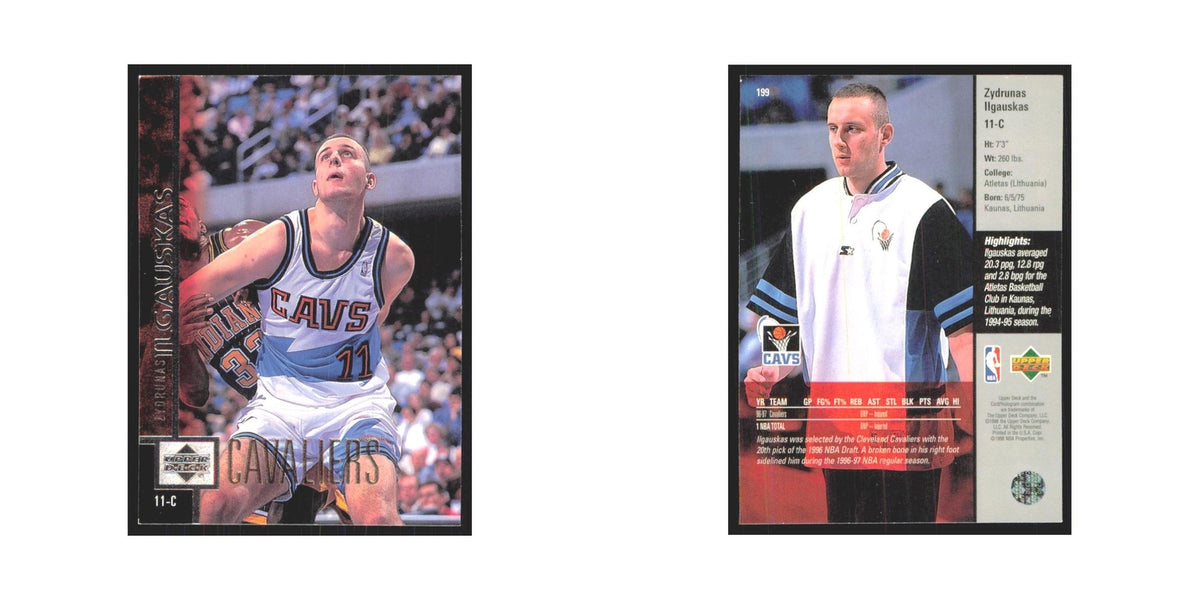 Zydrunas Ilgauskas 1997 Upper Deck #199 Cleveland Cavaliers Basketball Card NM