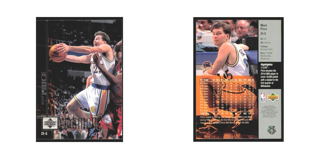 Mark Price 1997 Upper Deck #40 Golden State Warriors Basketball Card NM