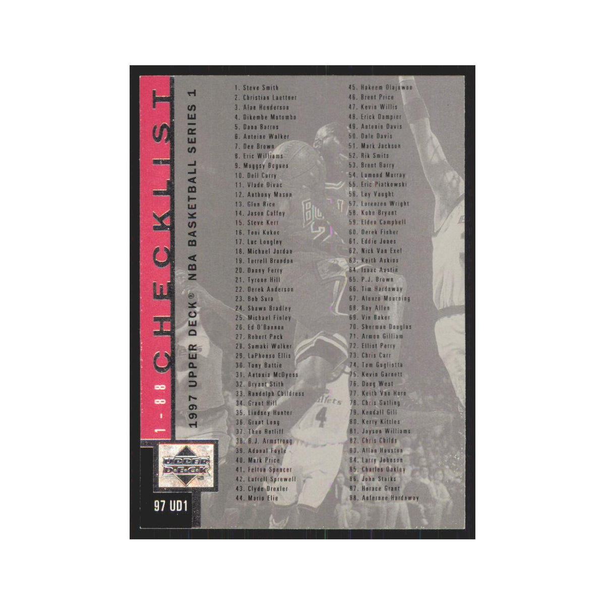 Checklsit 1997 Upper Deck #180 Basketball Card NM